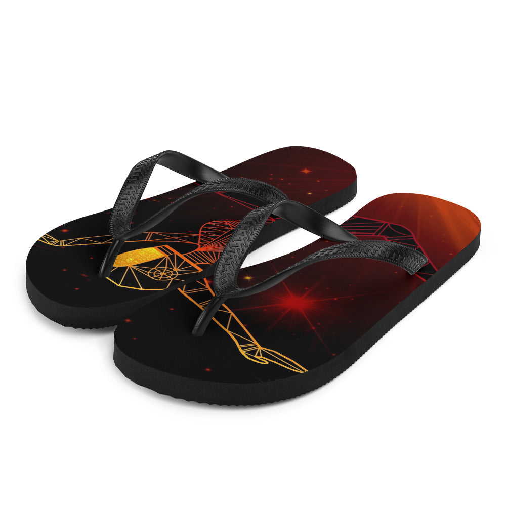 Afrobotica Ciseaux Red Flip-Flops