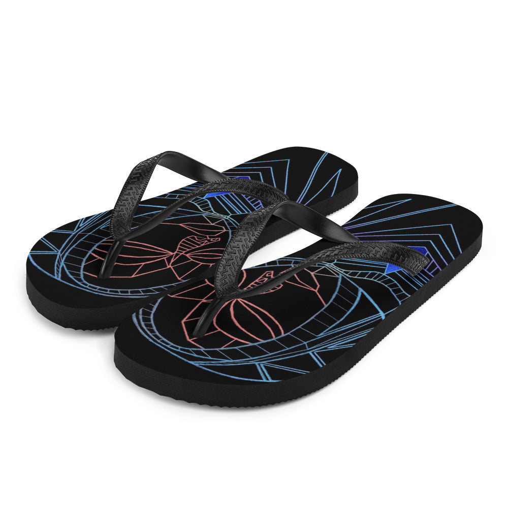 Afrobotica Melancholy Blue Flip-Flops