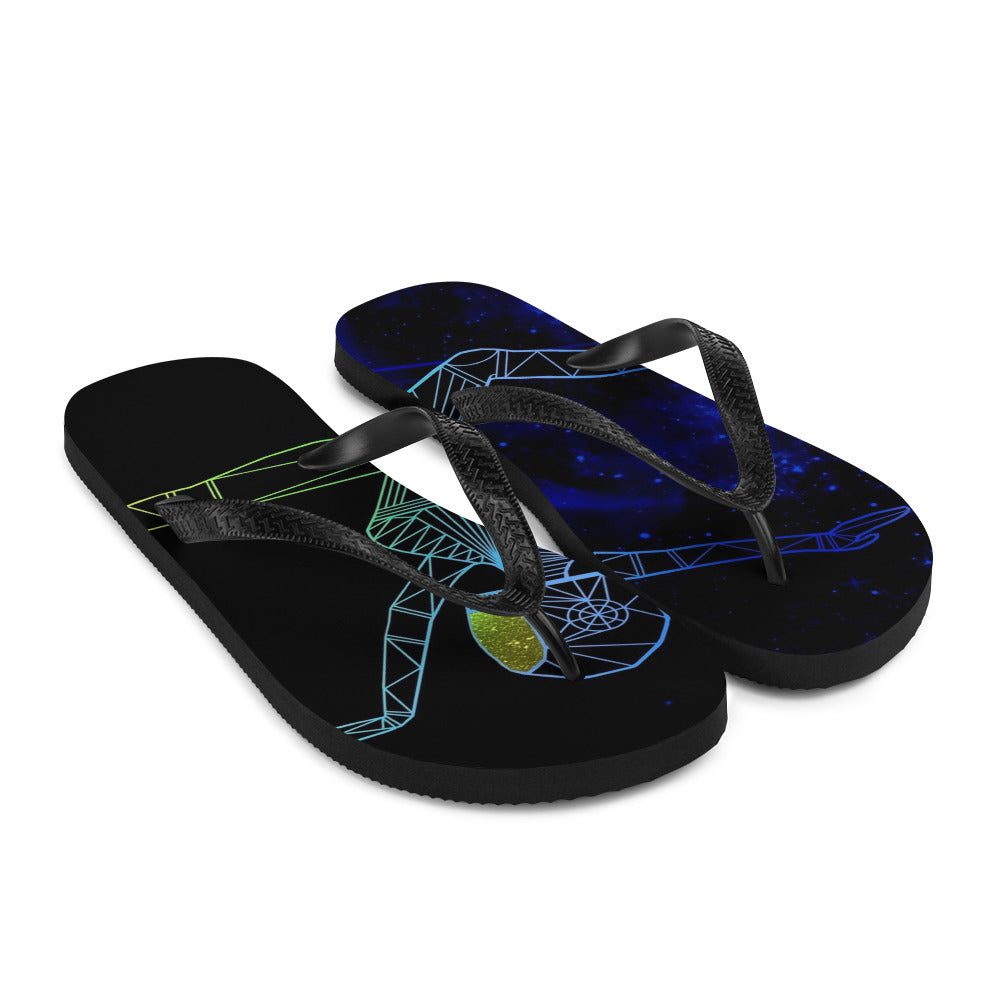 Afrobotica Ciseaux Blue Flip-Flops