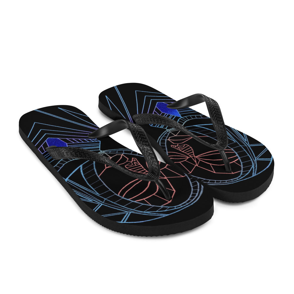 Afrobotica Melancholy Blue Flip-Flops