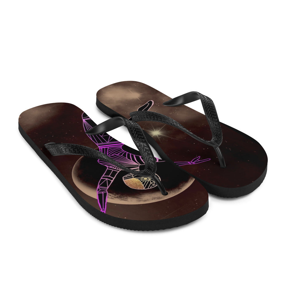 Afrobotica Leap into the Moon Flip-Flops