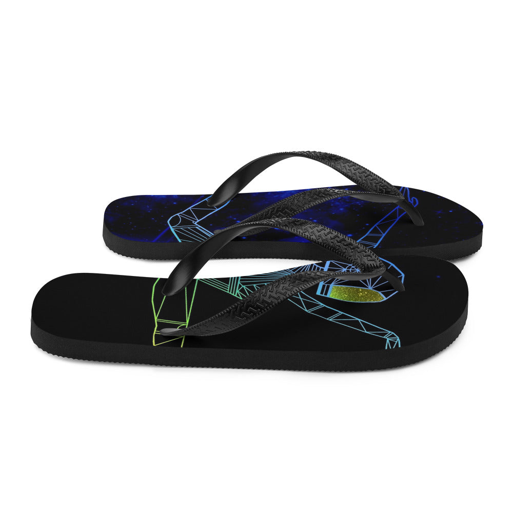 Afrobotica Ciseaux Blue Flip-Flops