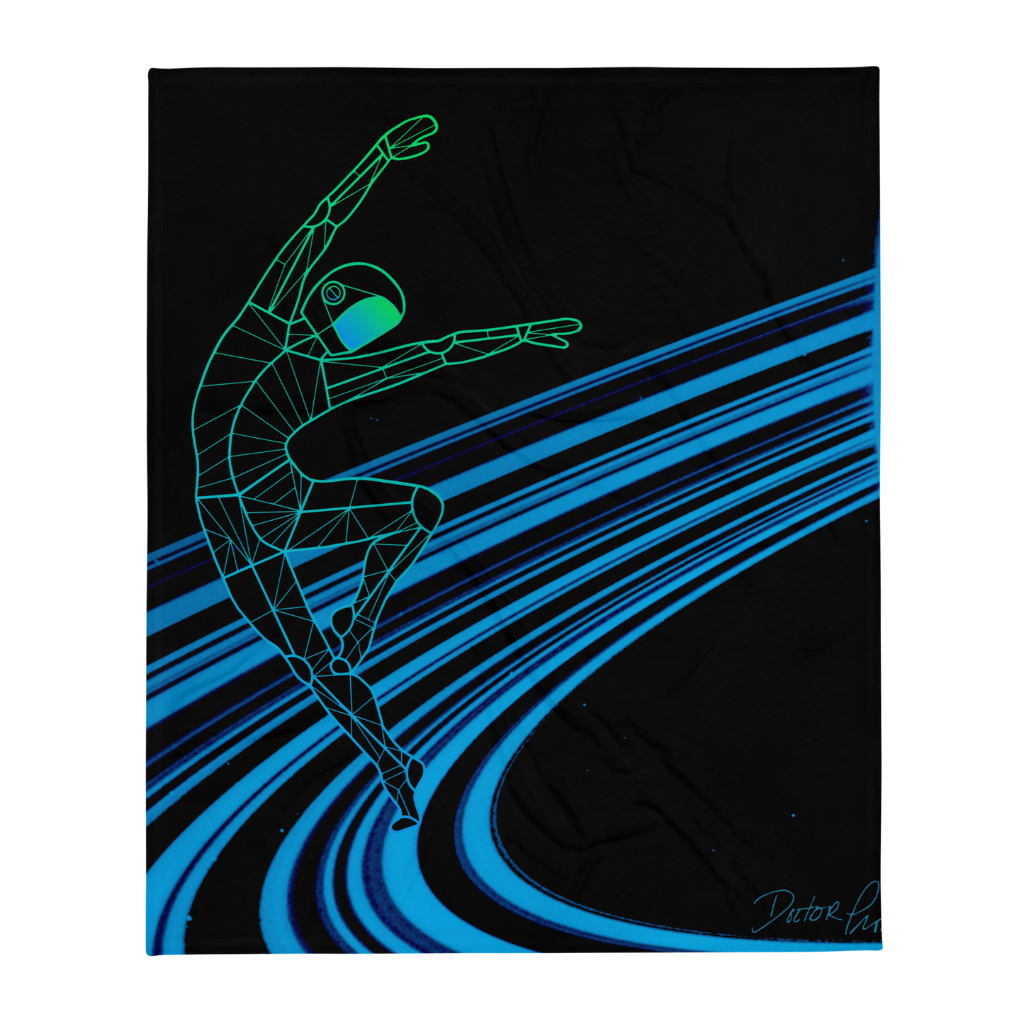 Afroboticus Stellar Drift Throw Blanket