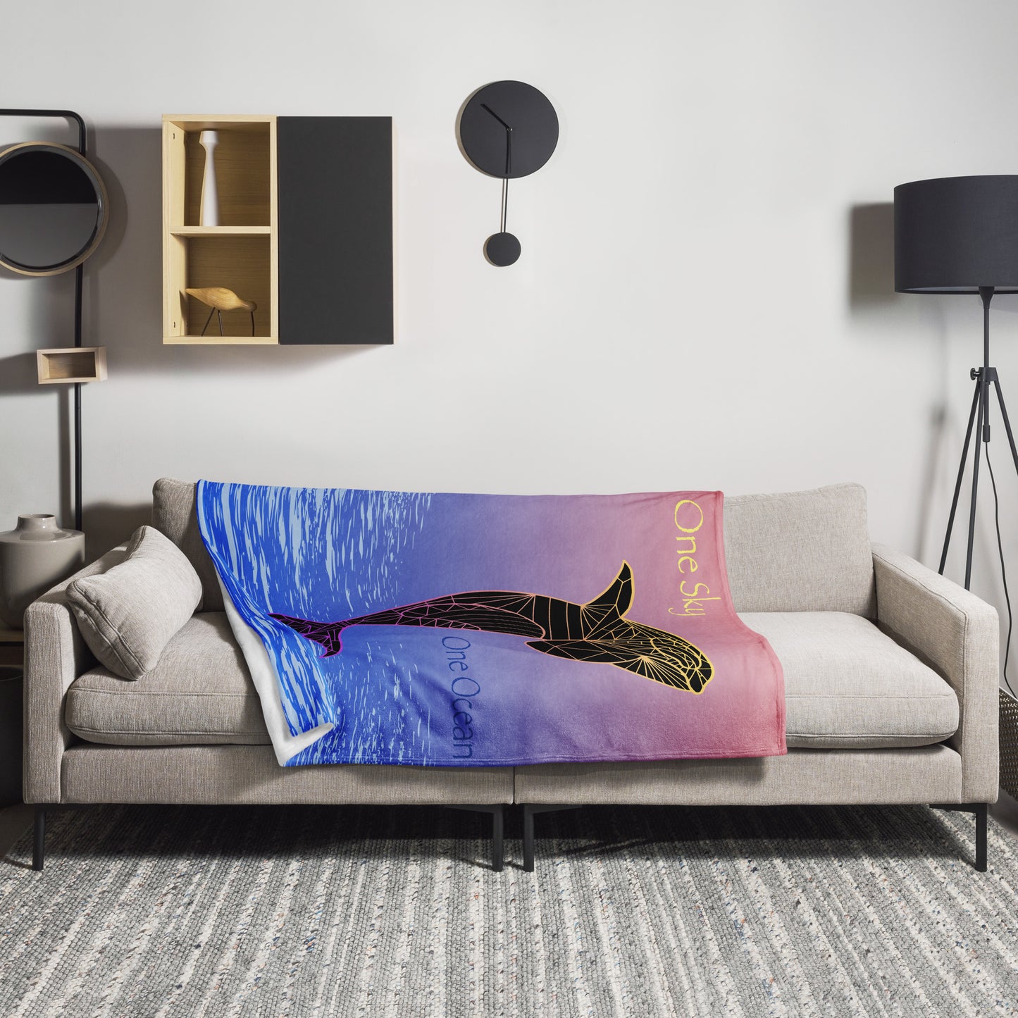 The Cosmic Orca Throw Blanket