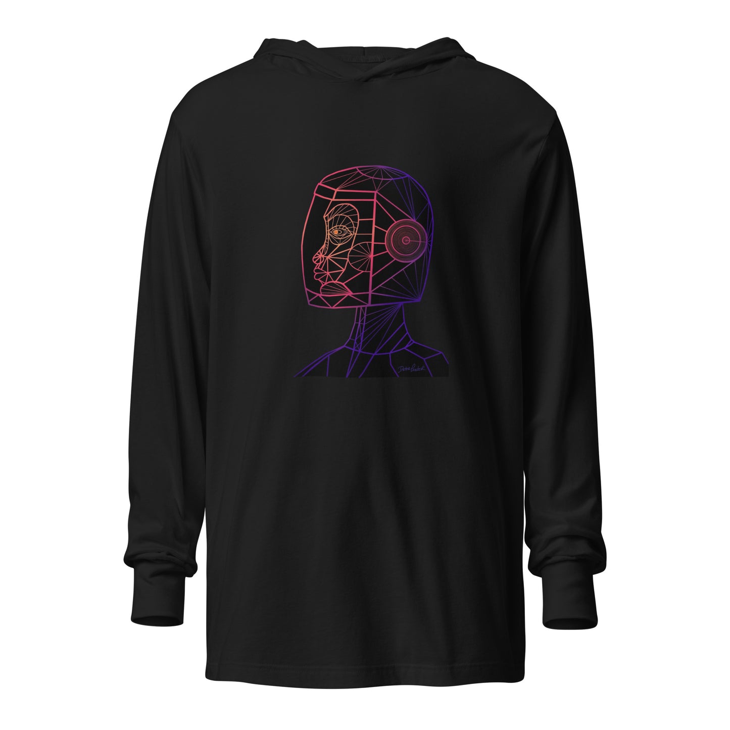 Afrobotica Native Neon Hooded long-sleeve tee