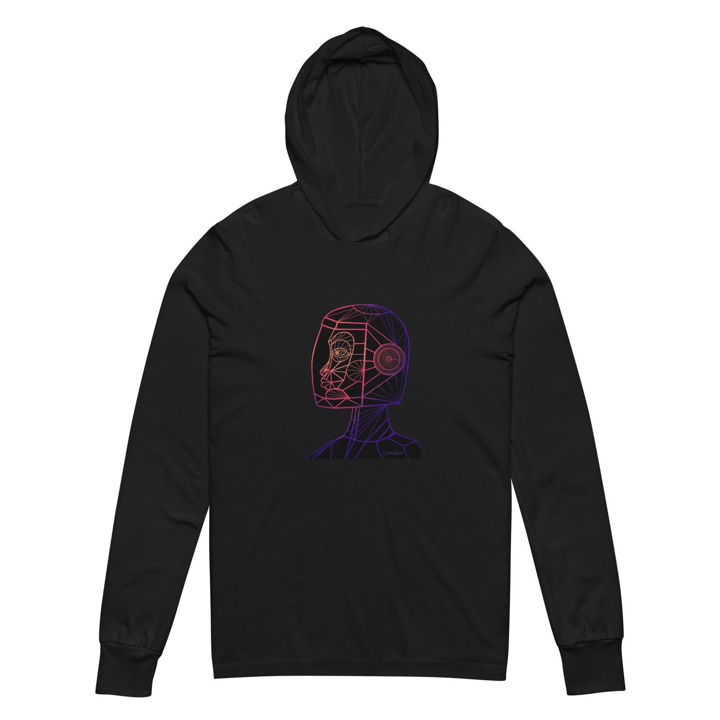Afrobotica Native Neon Hooded long-sleeve tee