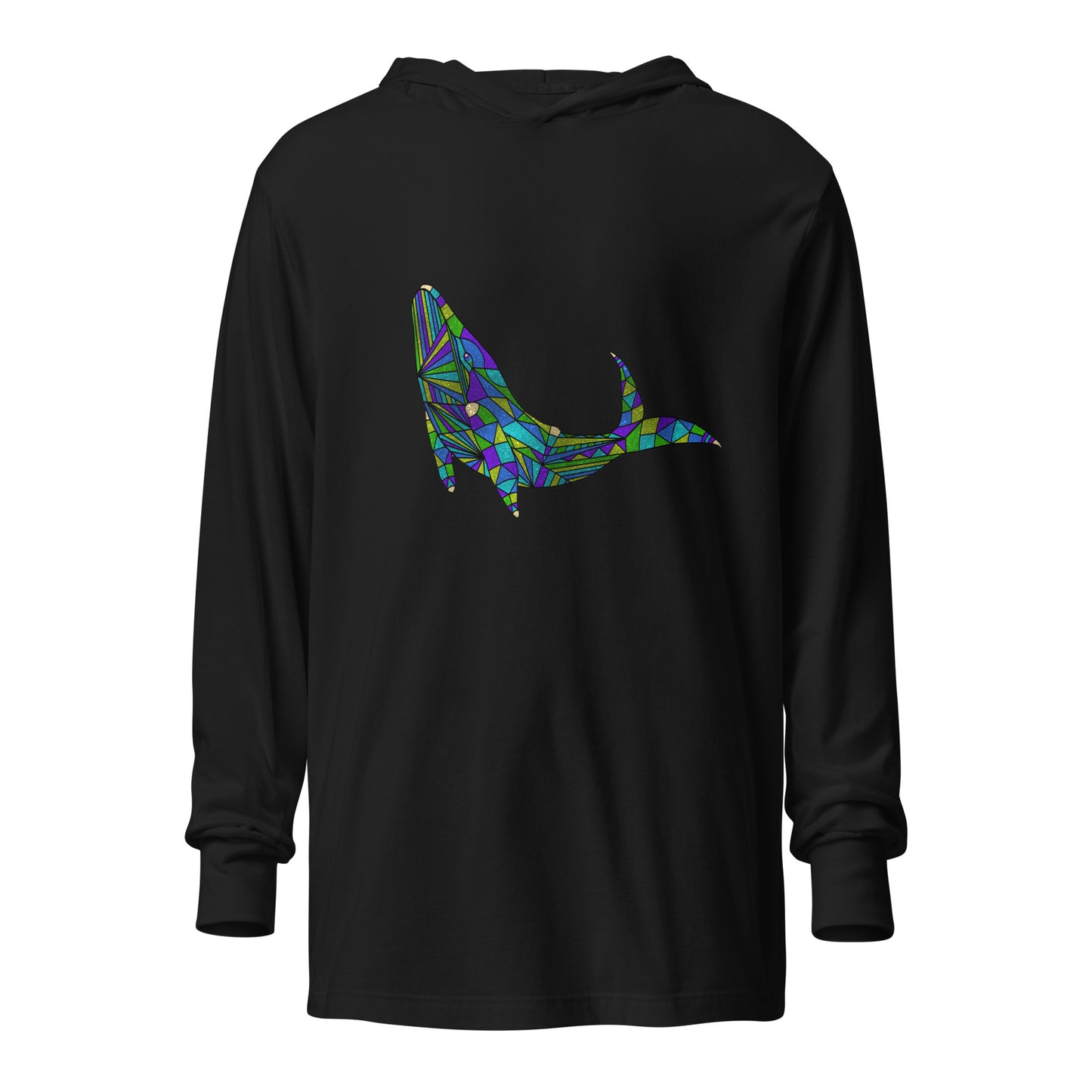 AstroCetacean Hooded long-sleeve tee