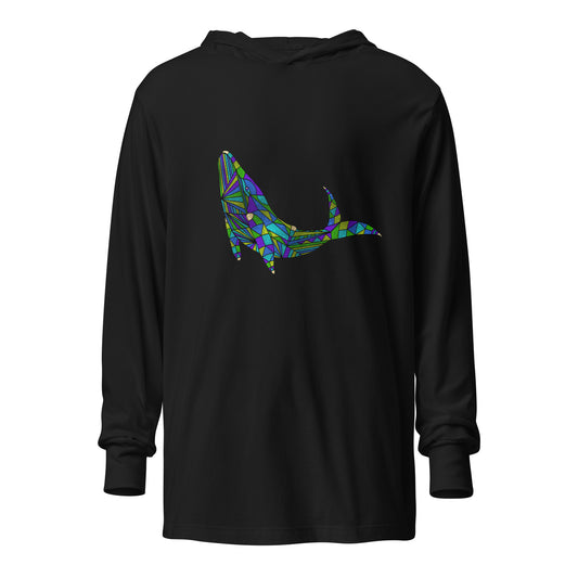 AstroCetacean Hooded long-sleeve tee