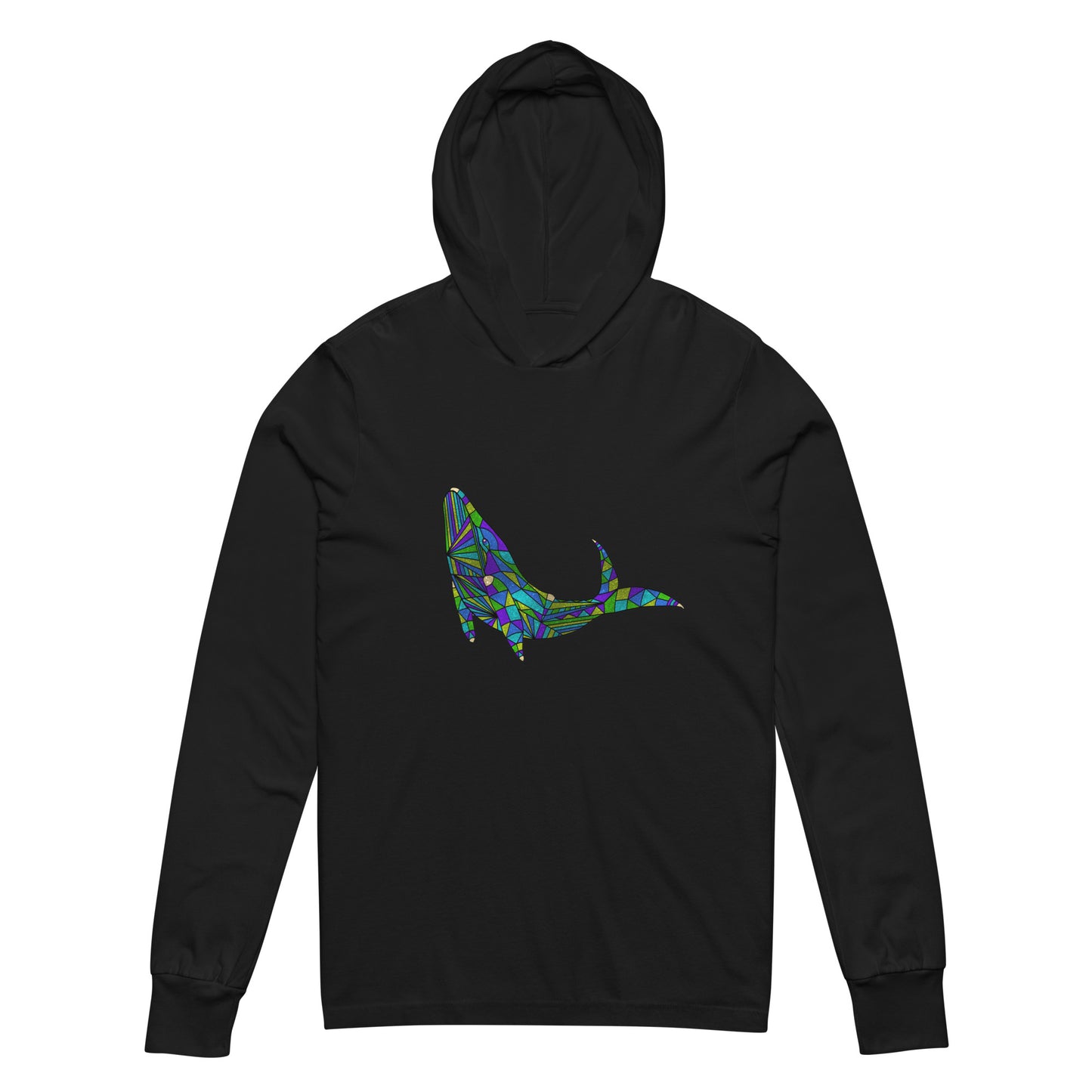 AstroCetacean Hooded long-sleeve tee