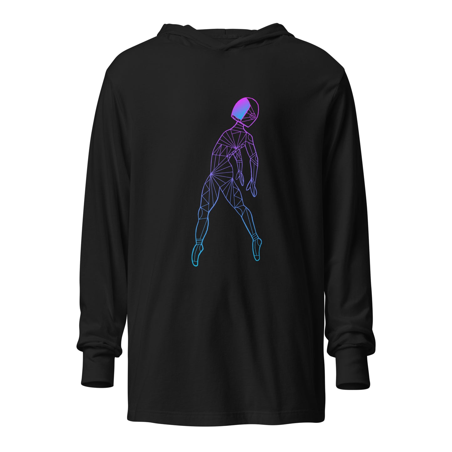 Afroboticus Cobalt Hooded long-sleeve tee