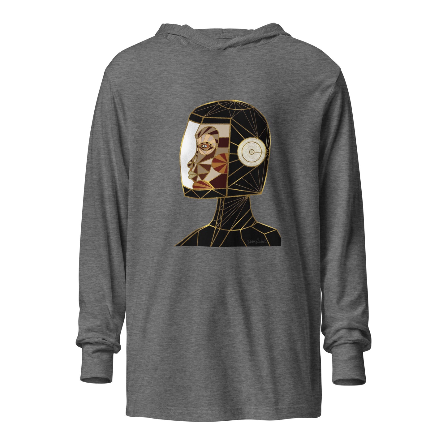 Afrobotica Native Earth Hooded long-sleeve tee