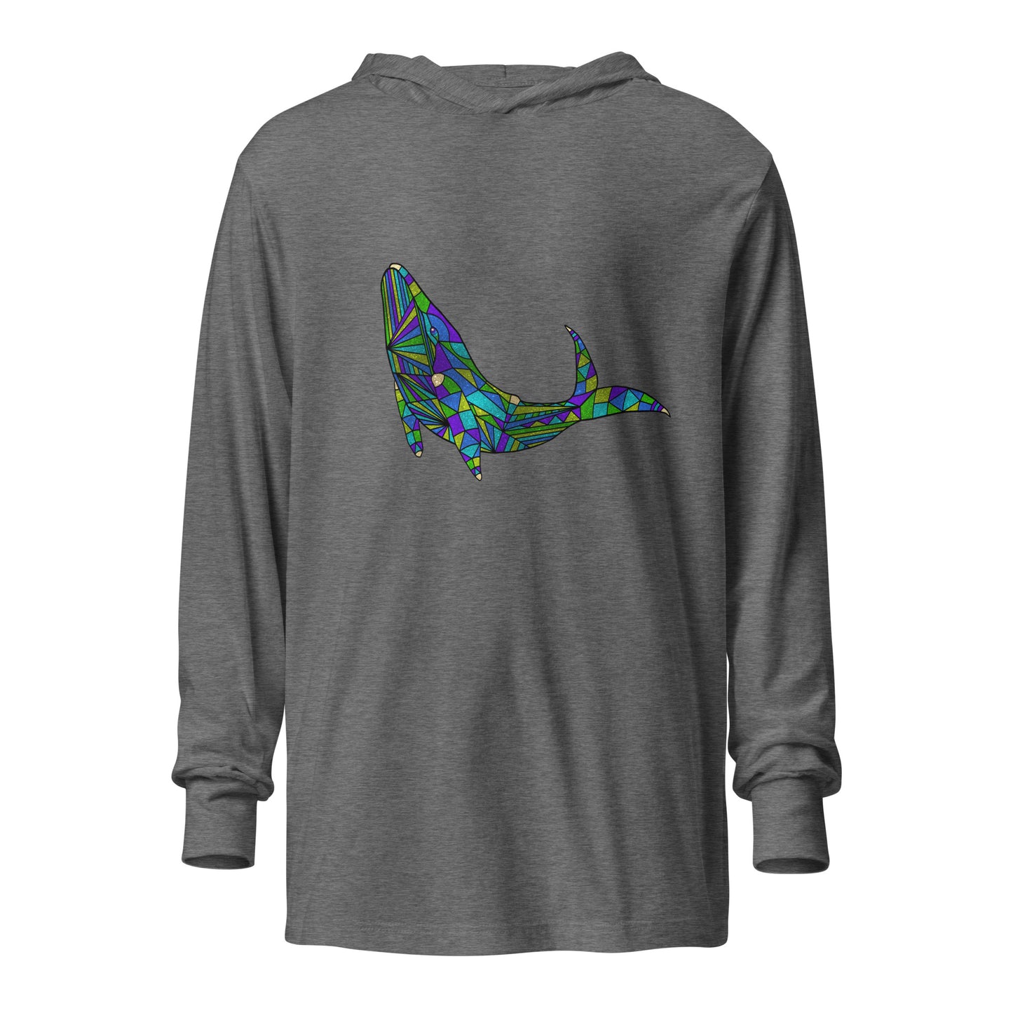 AstroCetacean Hooded long-sleeve tee