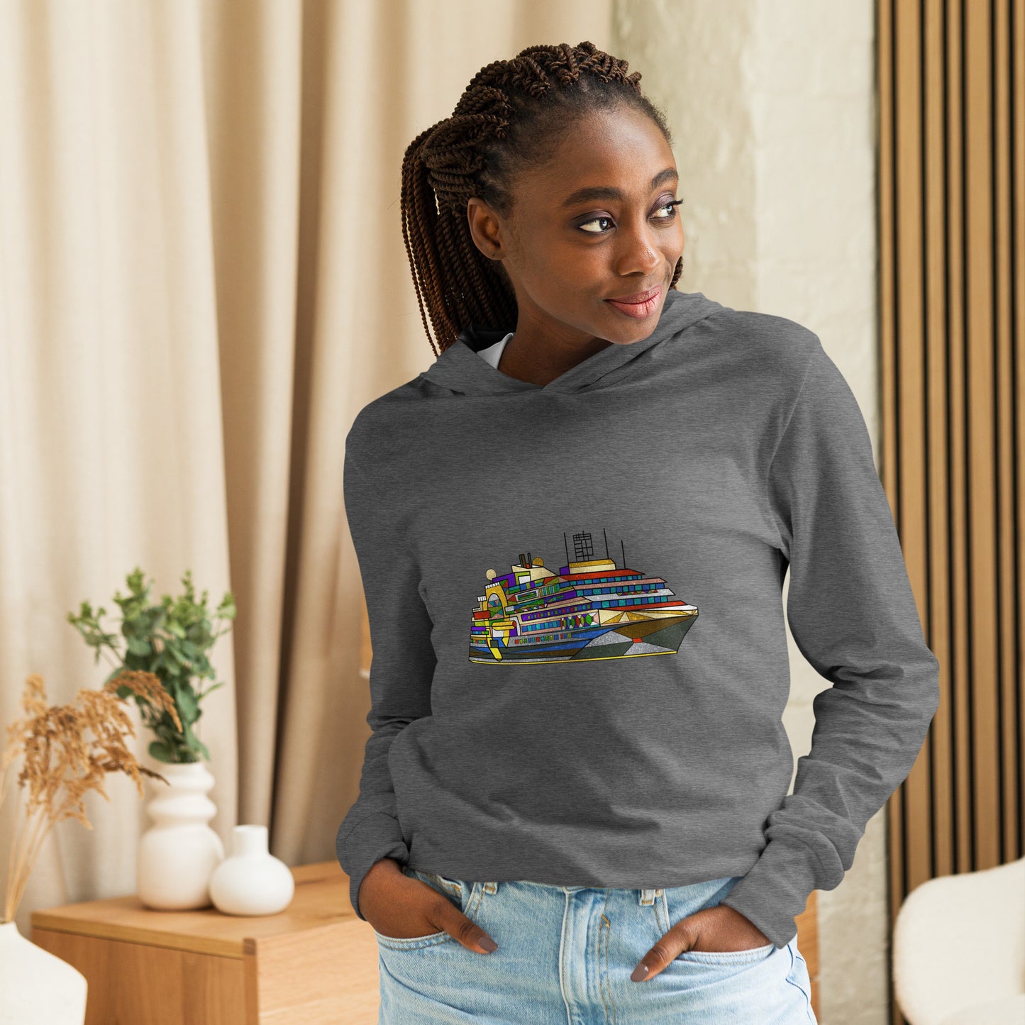 Ultramarine Hooded long-sleeve tee