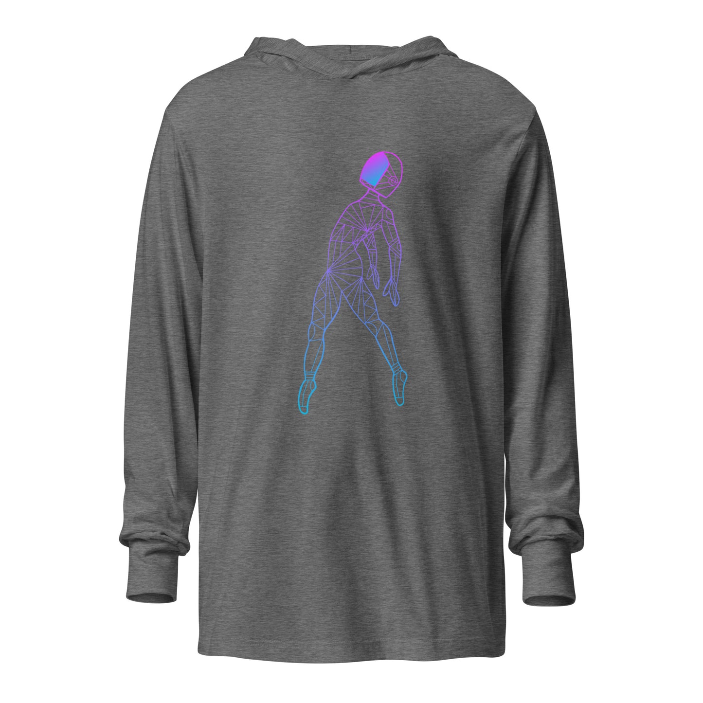 Afroboticus Cobalt Hooded long-sleeve tee