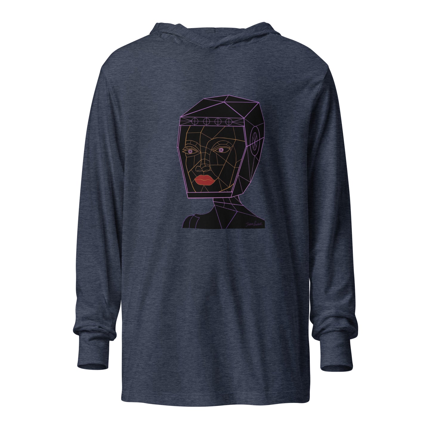 Afrobotica Bella Neon Hooded long-sleeve tee