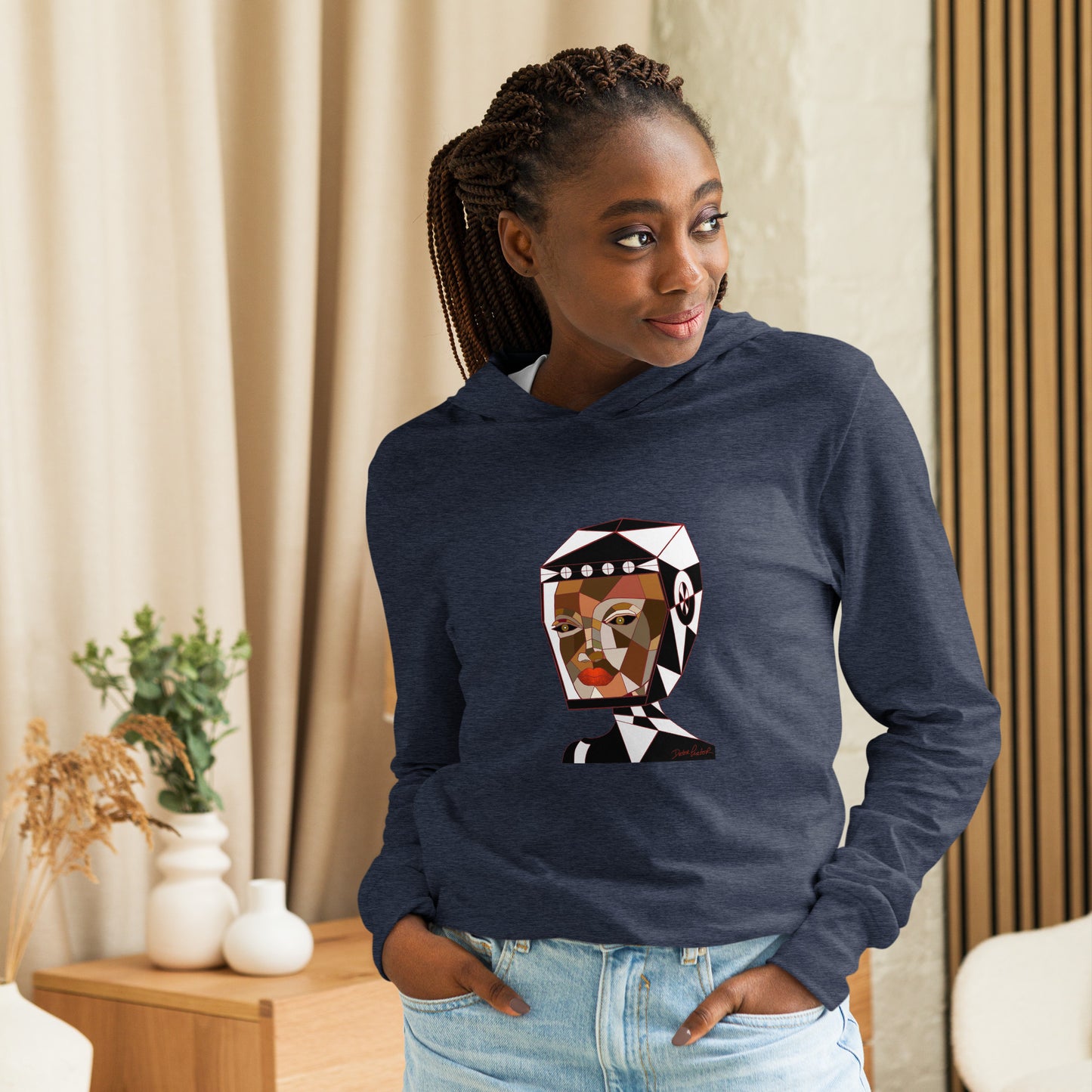 Afrobotica Bella Earth Hooded long-sleeve tee