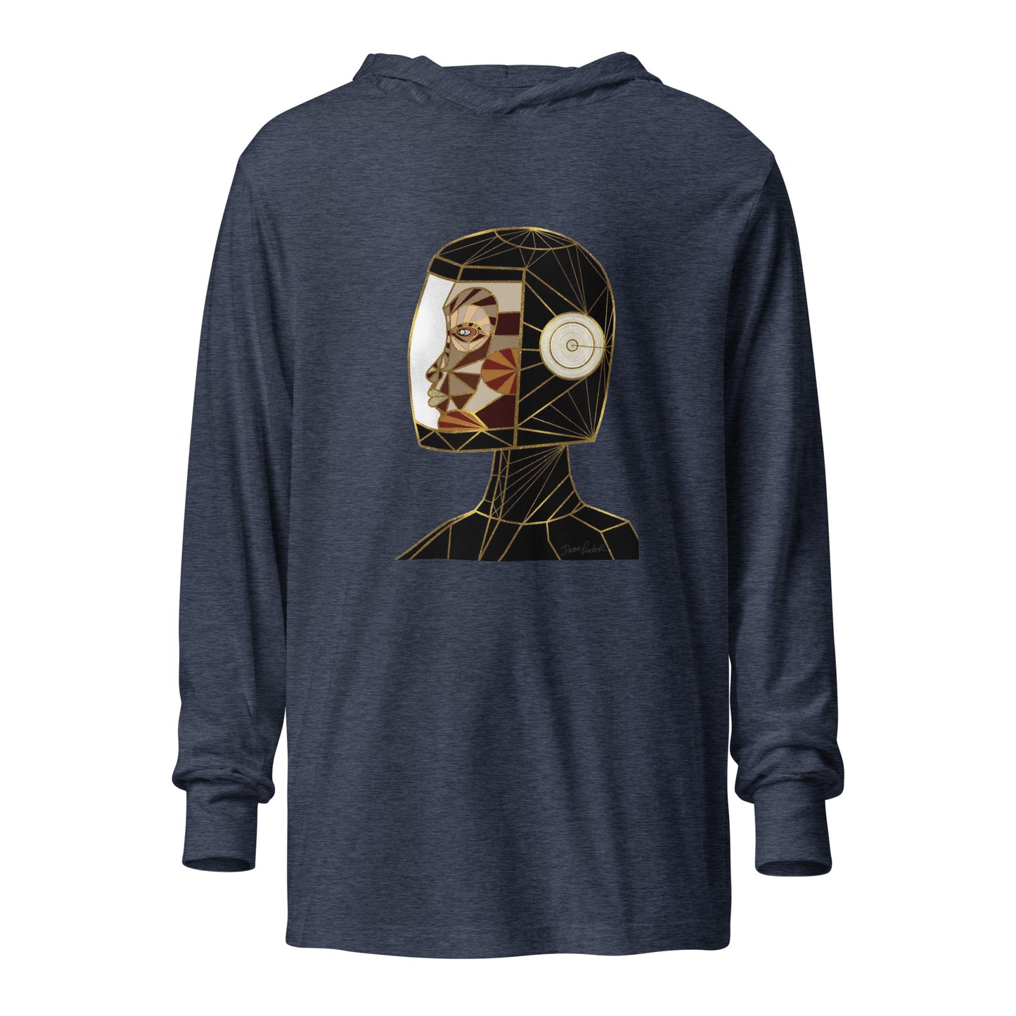 Afrobotica Native Earth Hooded long-sleeve tee