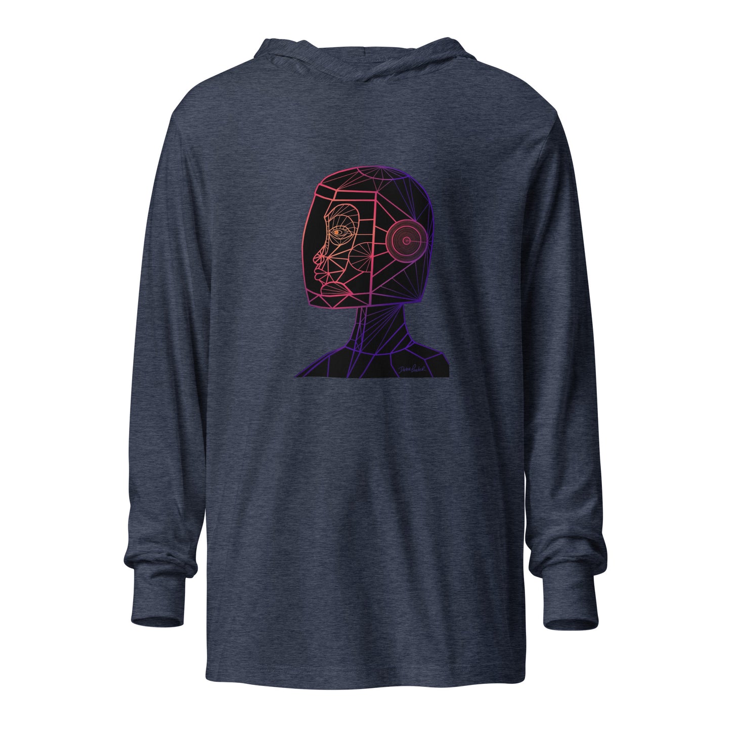 Afrobotica Native Neon Hooded long-sleeve tee