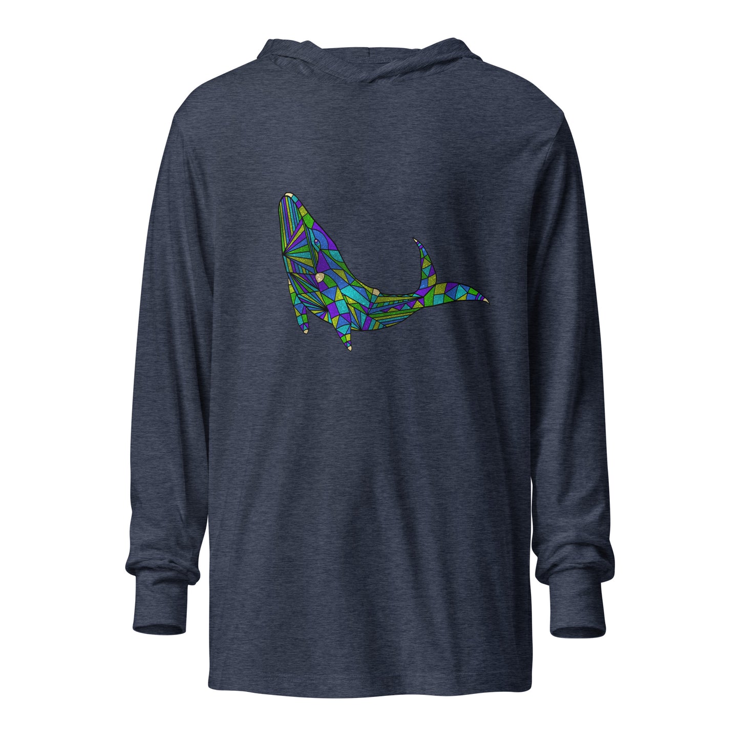 AstroCetacean Hooded long-sleeve tee