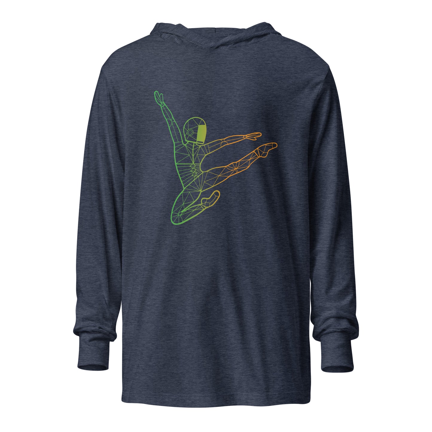Afroboticus Emerald Hooded long-sleeve tee