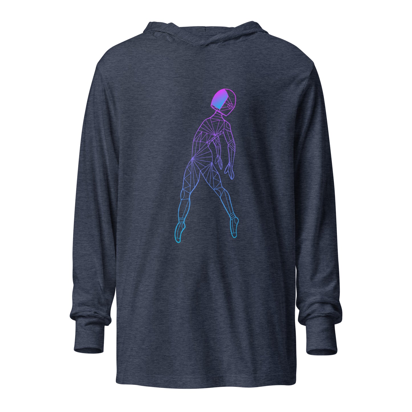 Afroboticus Cobalt Hooded long-sleeve tee