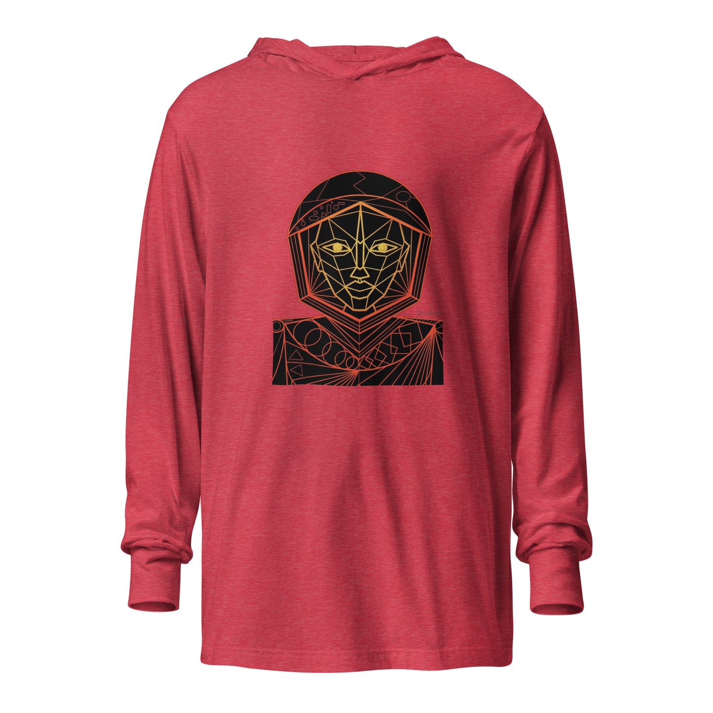 Afrobotica Avatar Red Hooded long-sleeve tee