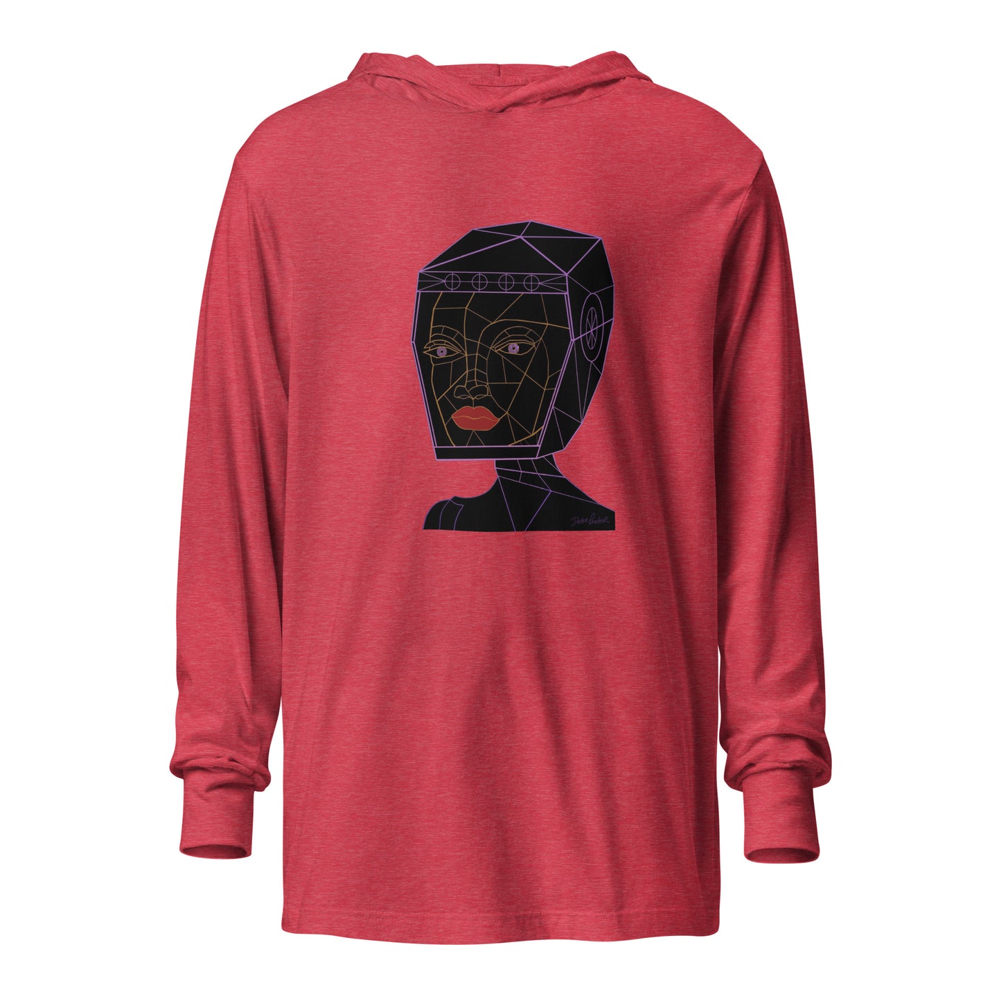 Afrobotica Bella Neon Hooded long-sleeve tee