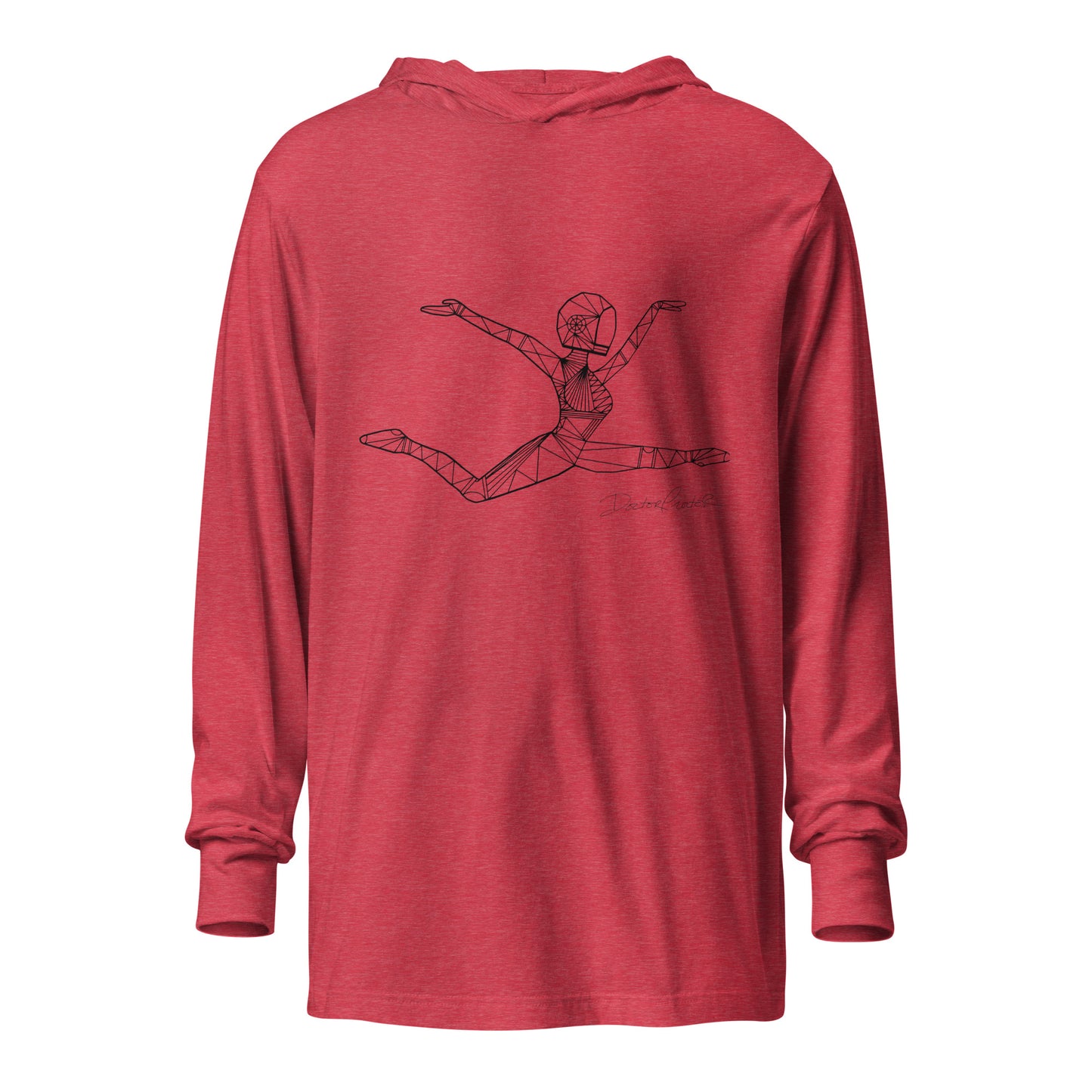 Afrobotica Ciseaux Hooded long-sleeve tee