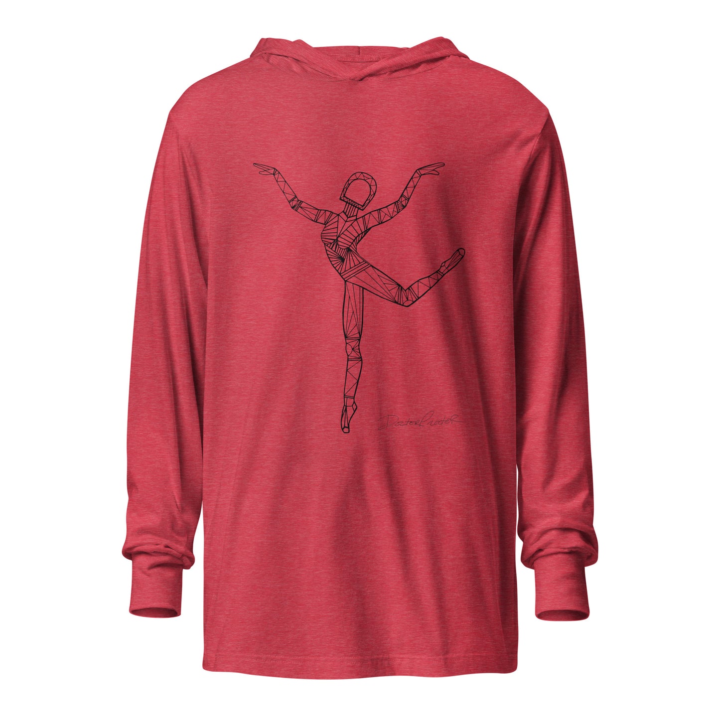 Afrobotica Rings Hooded long-sleeve tee