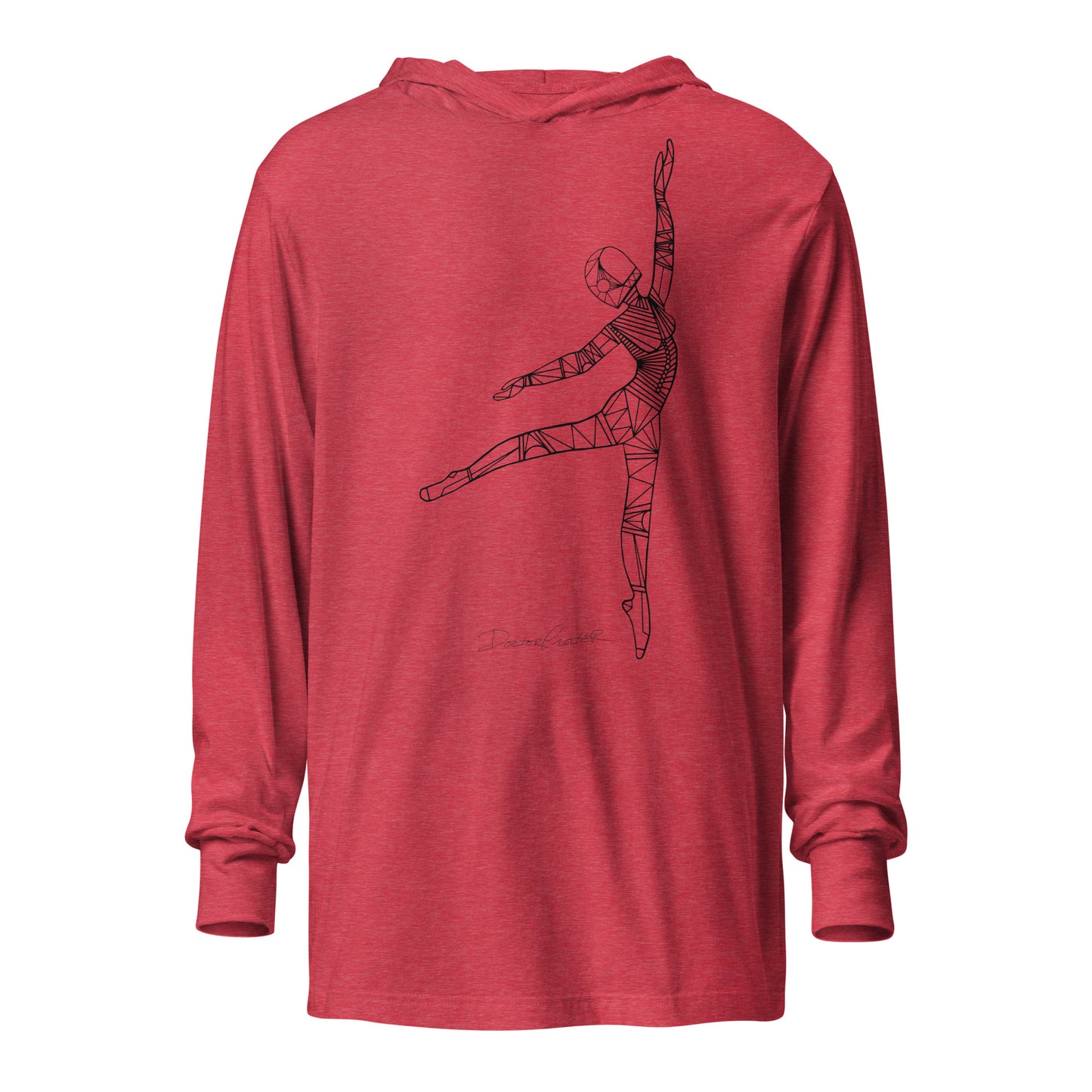 Afrobotica Pointe Hooded long-sleeve tee