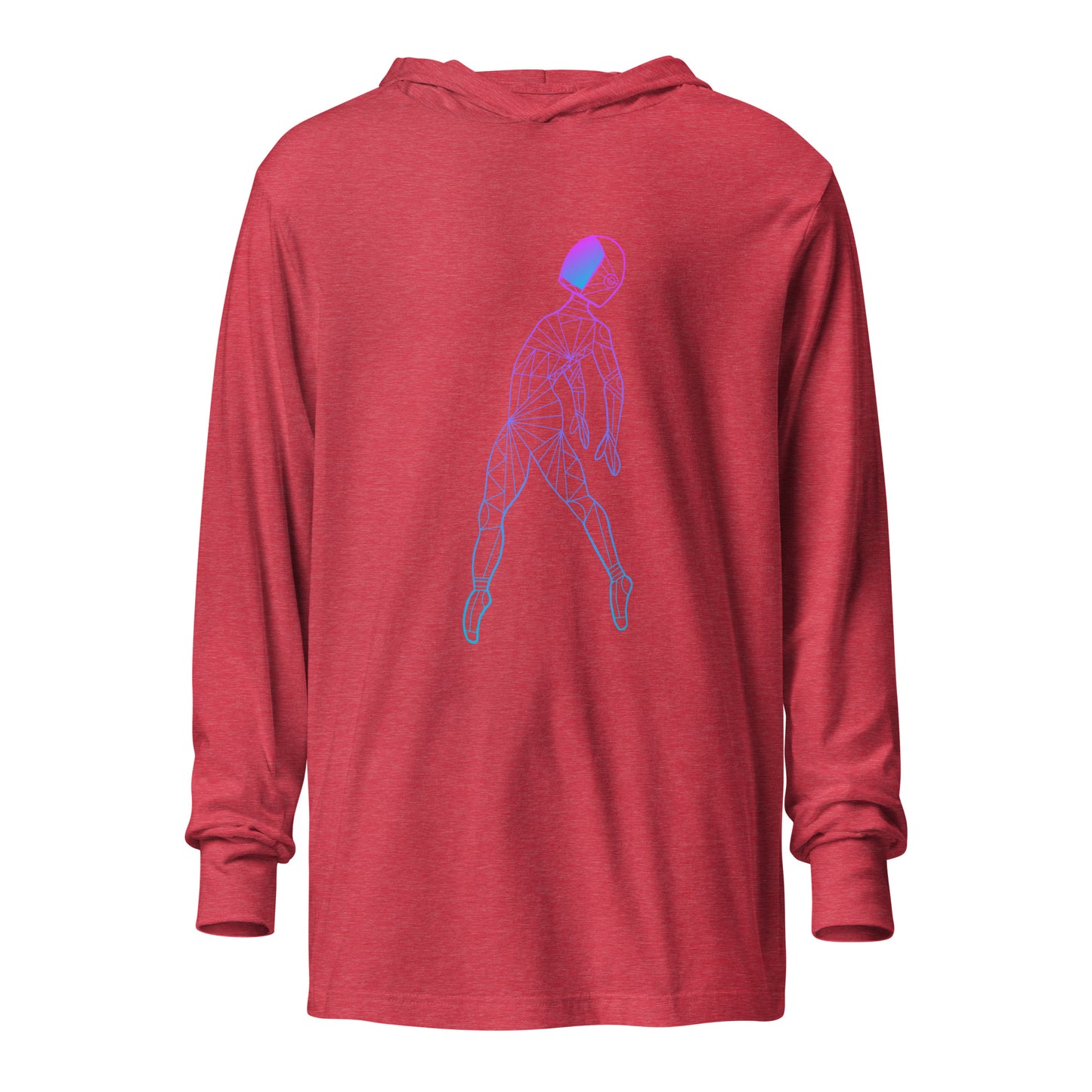 Afroboticus Cobalt Hooded long-sleeve tee
