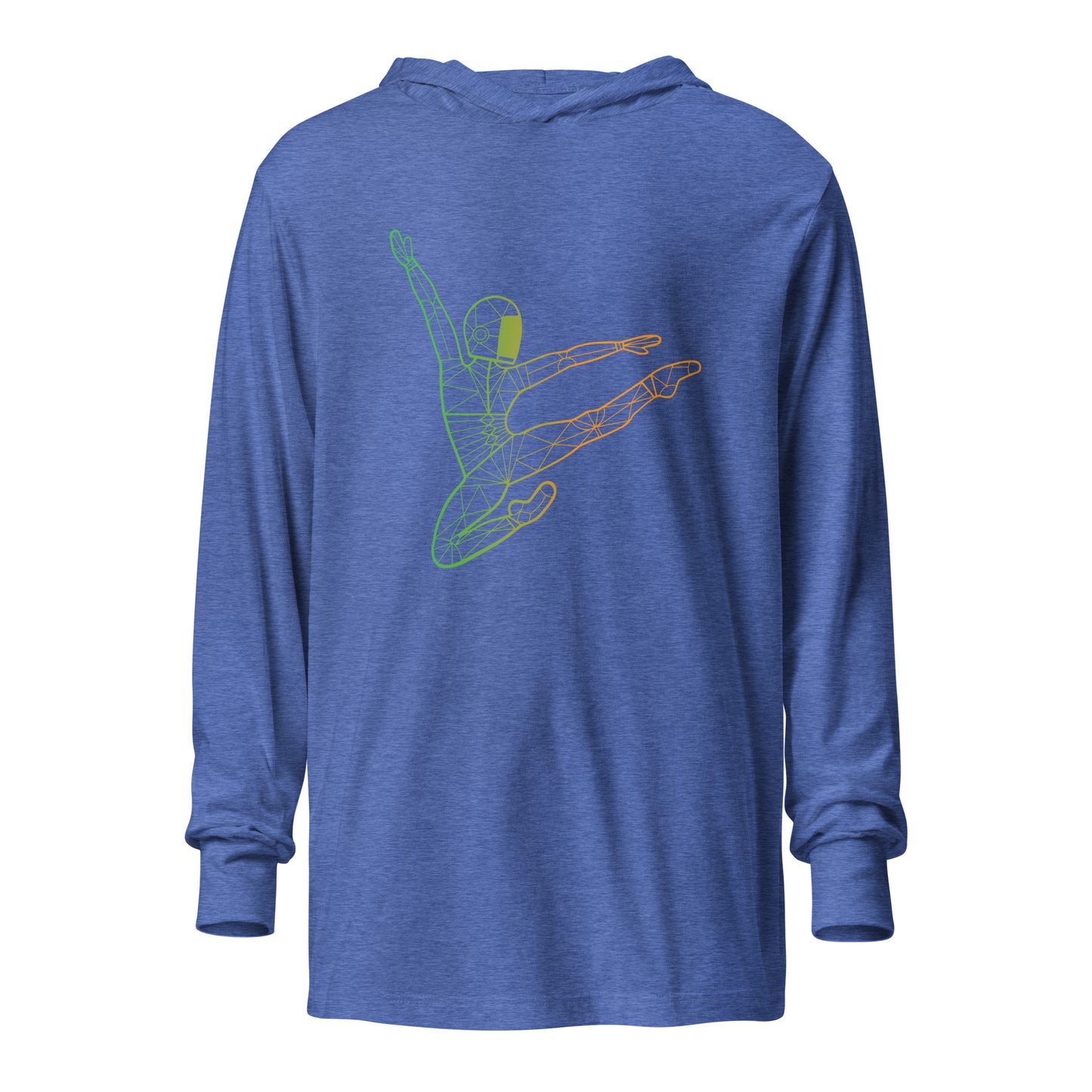 Afroboticus Emerald Hooded long-sleeve tee