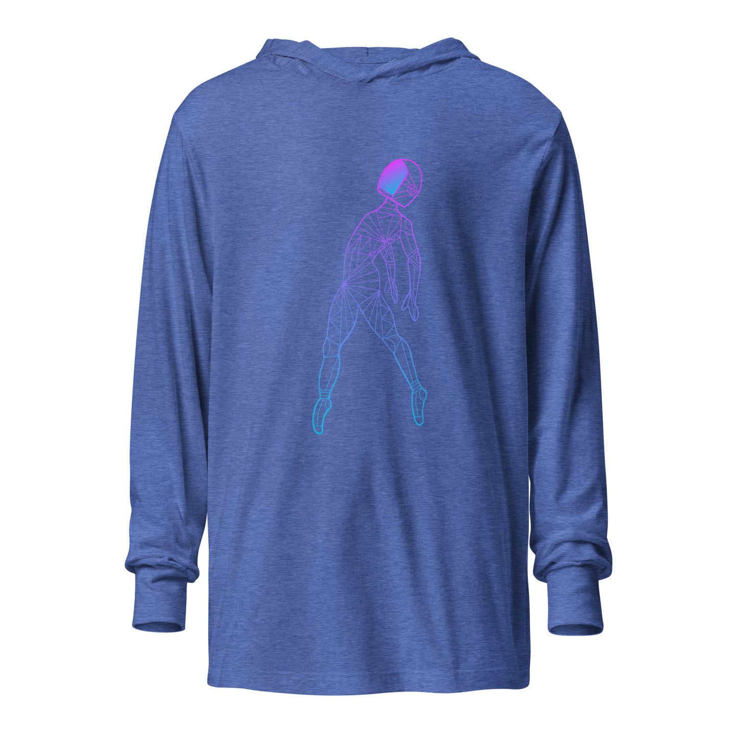 Afroboticus Cobalt Hooded long-sleeve tee