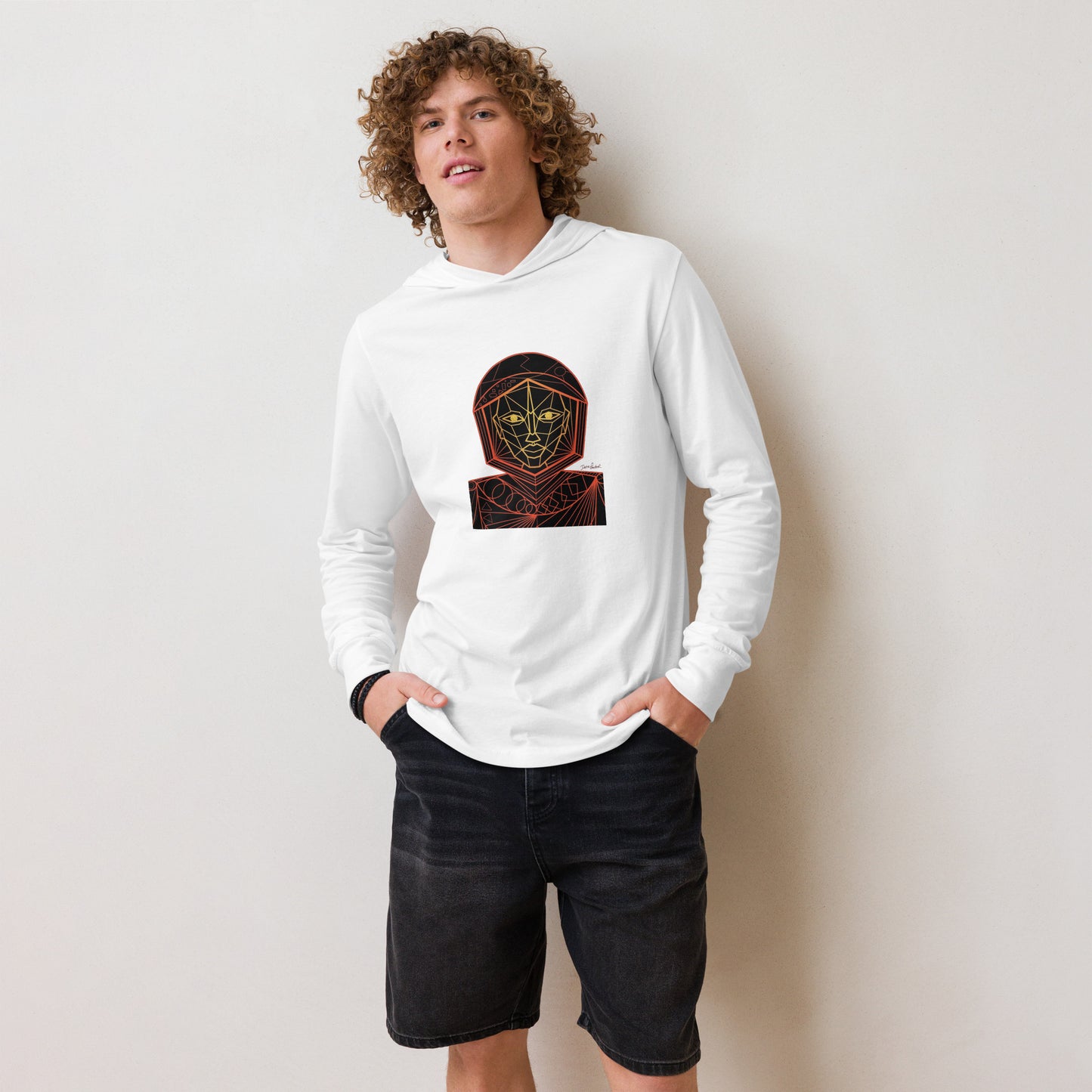Afrobotica Avatar Red Hooded long-sleeve tee