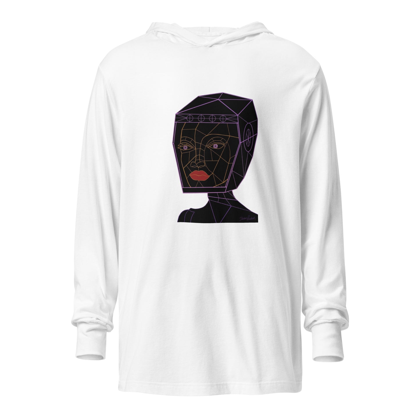 Afrobotica Bella Neon Hooded long-sleeve tee