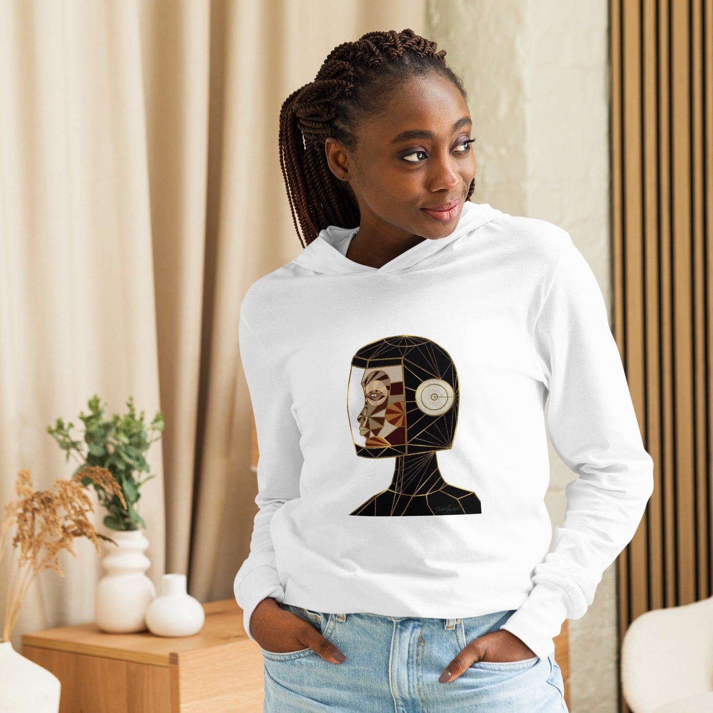 Afrobotica Native Earth Hooded long-sleeve tee