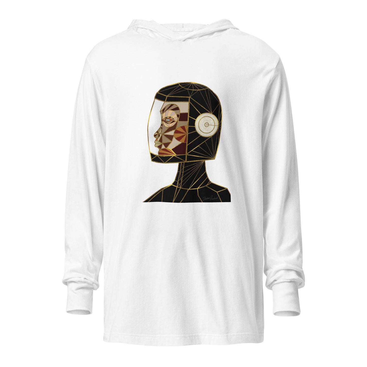 Afrobotica Native Earth Hooded long-sleeve tee