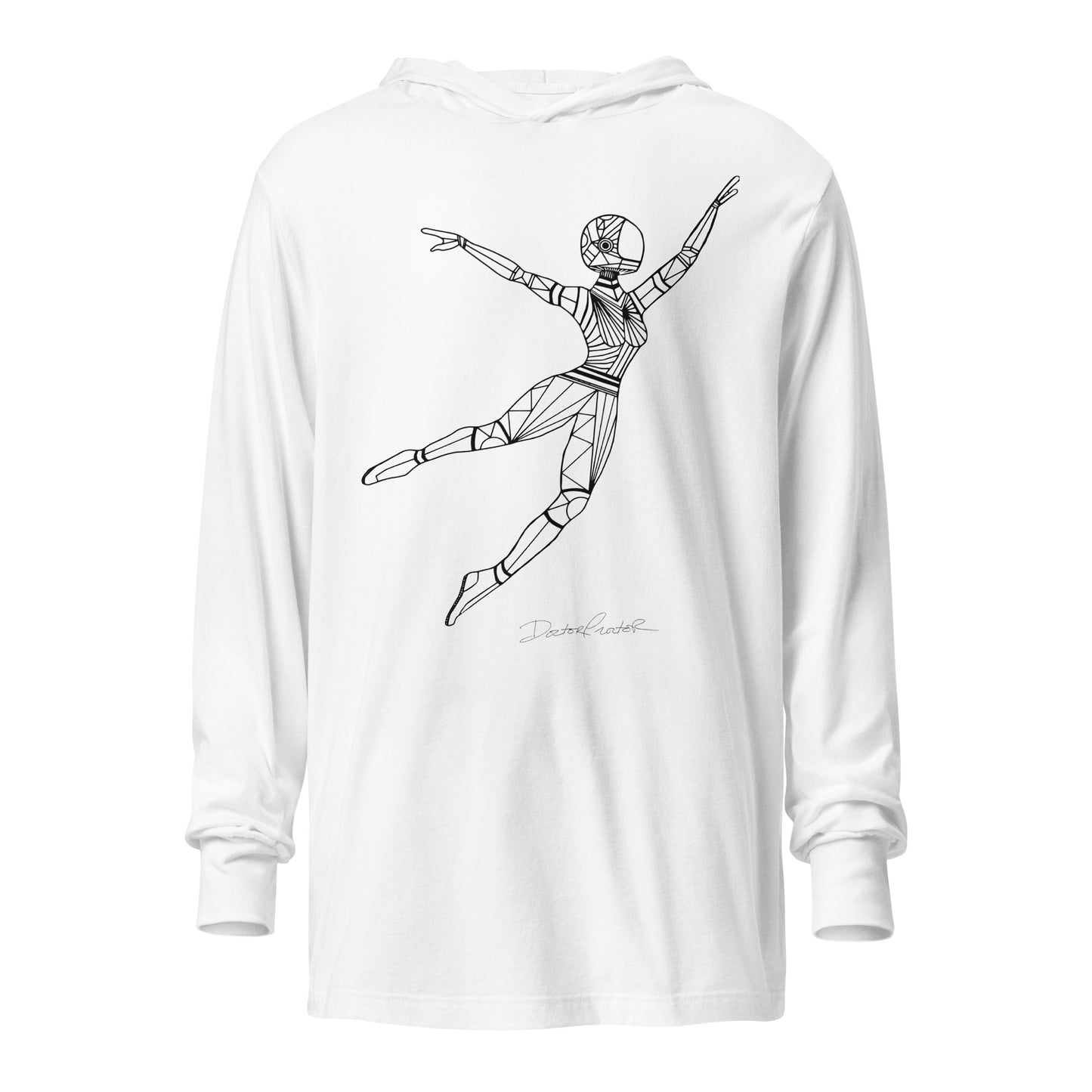 Afrobotica Leap Hooded long-sleeve tee
