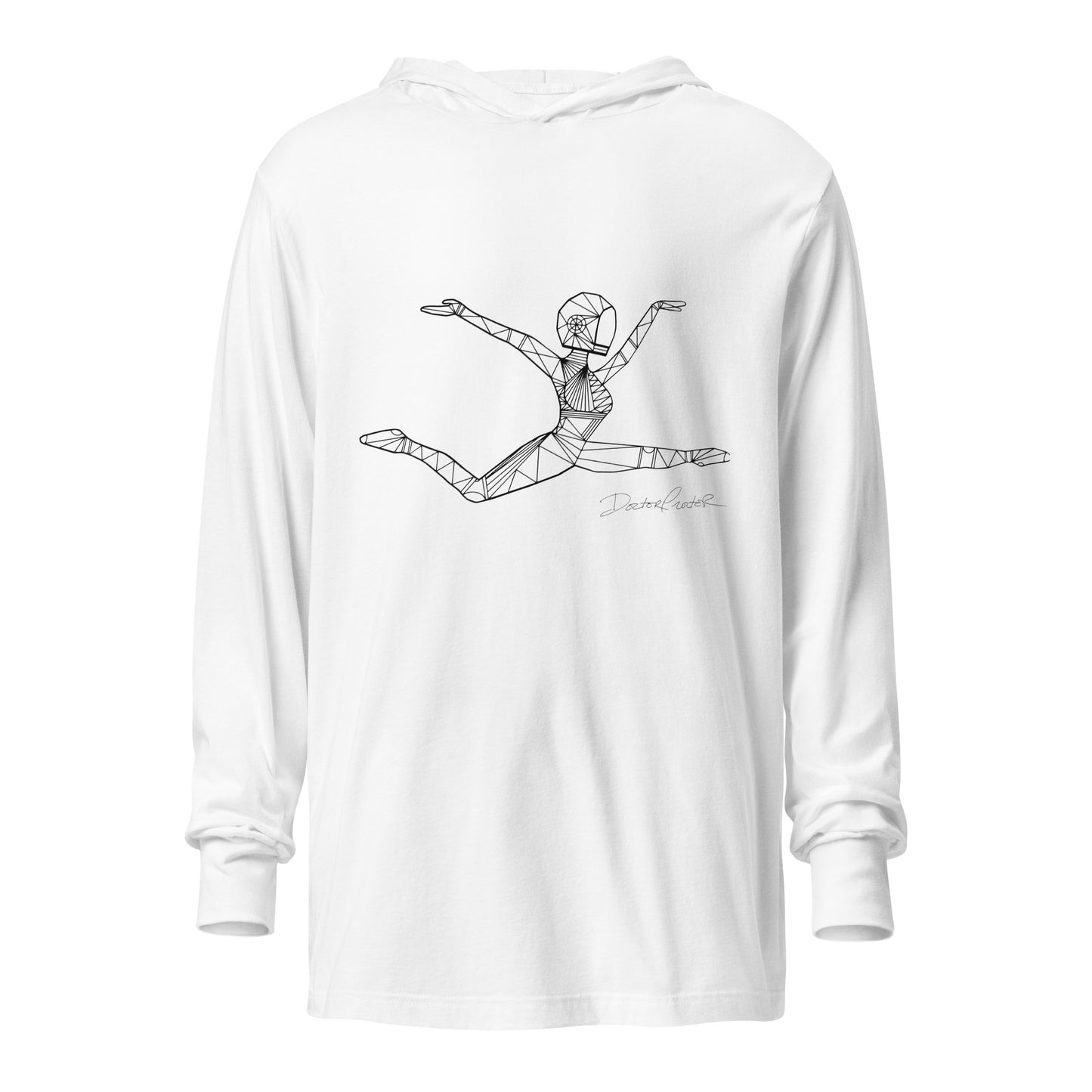 Afrobotica Ciseaux Hooded long-sleeve tee