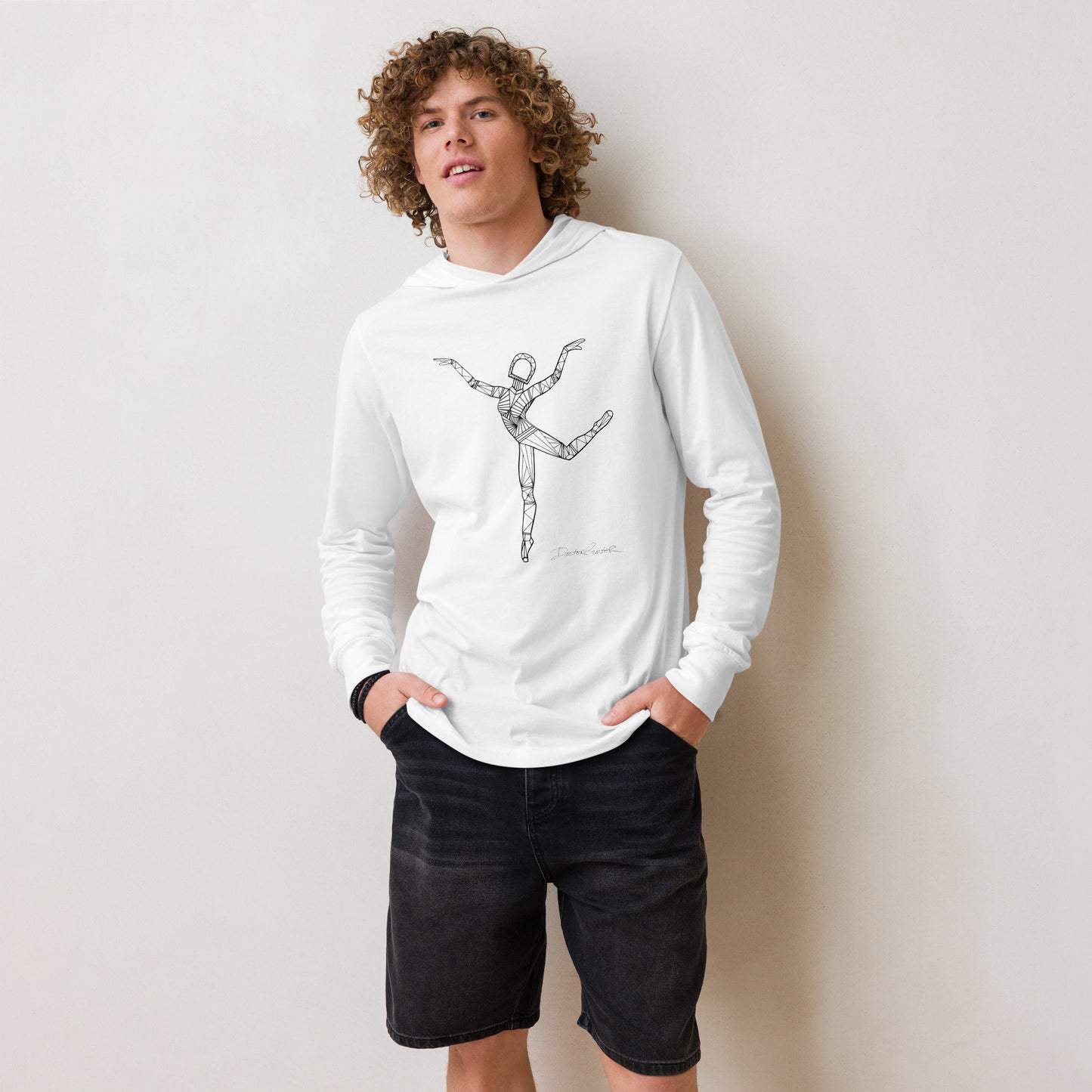 Afrobotica Rings Hooded long-sleeve tee