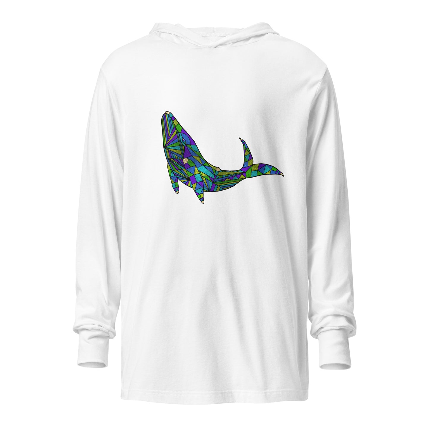 AstroCetacean Hooded long-sleeve tee