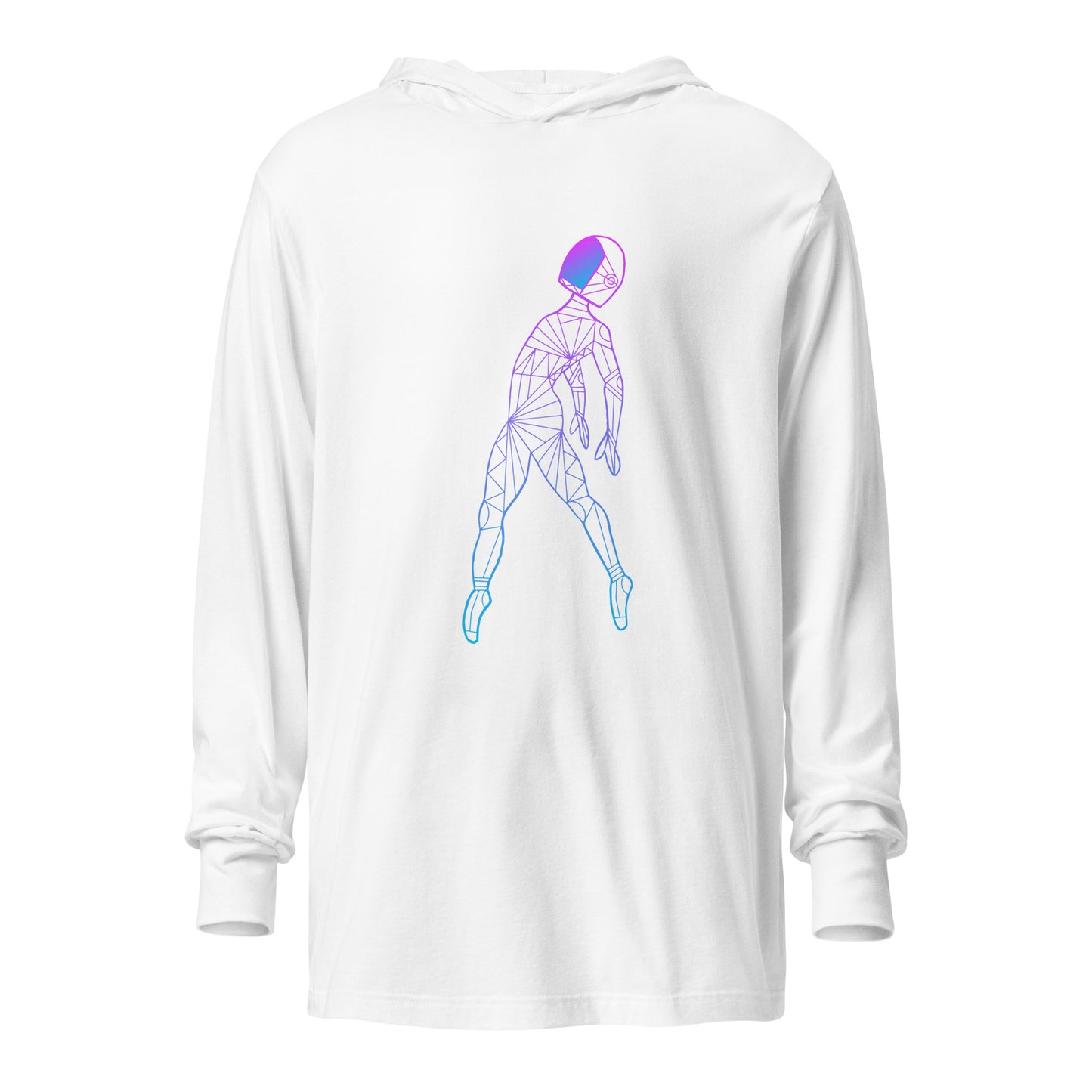 Afroboticus Cobalt Hooded long-sleeve tee