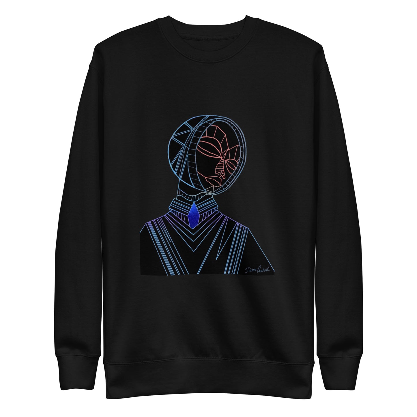 Afrobotica Melancholy Blue Unisex Premium Sweatshirt