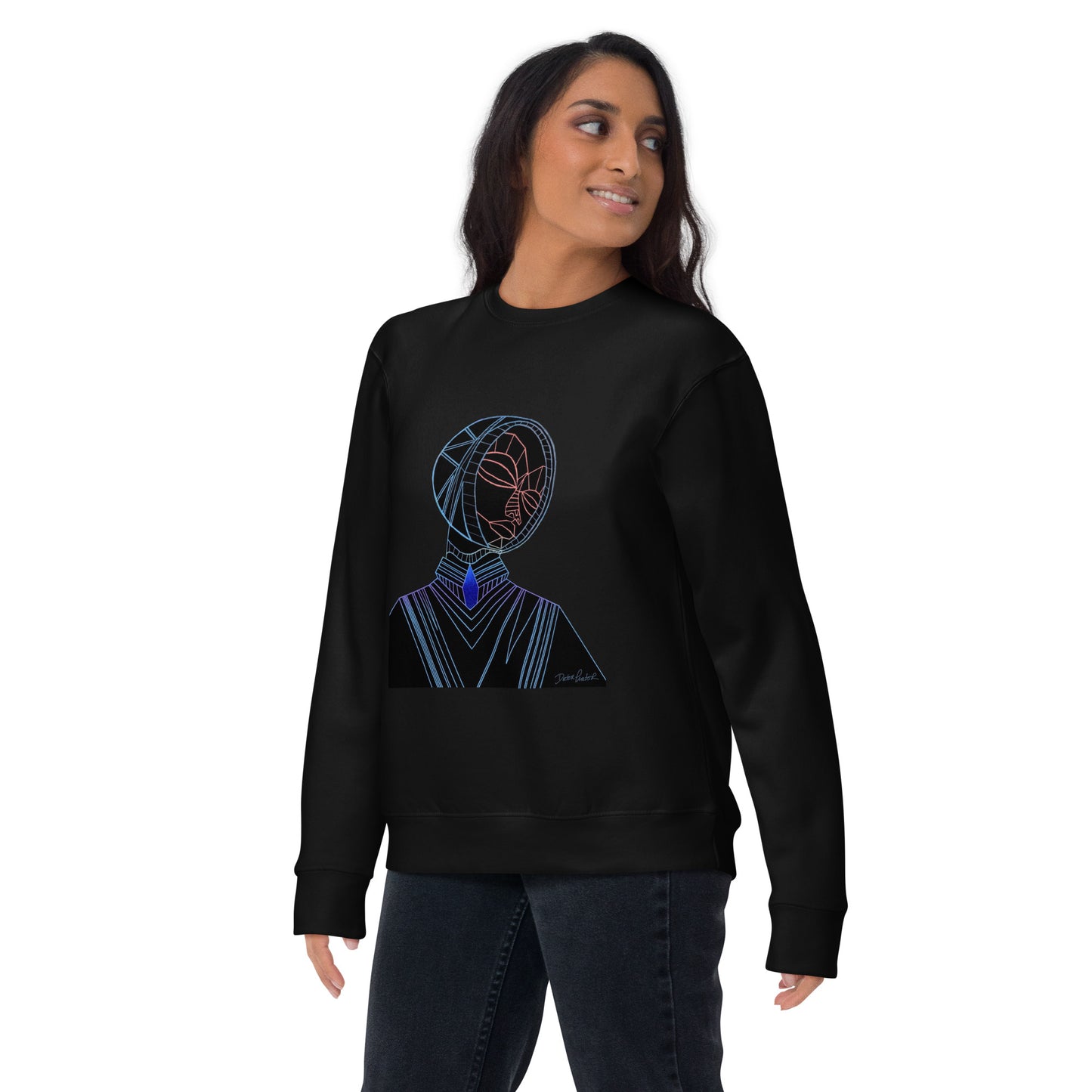 Afrobotica Melancholy Blue Unisex Premium Sweatshirt