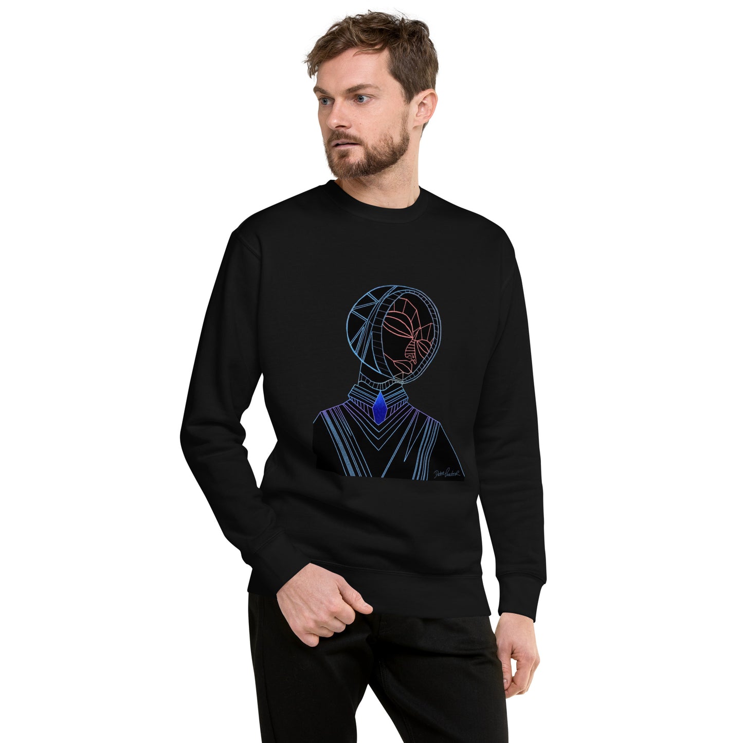 Afrobotica Melancholy Blue Unisex Premium Sweatshirt