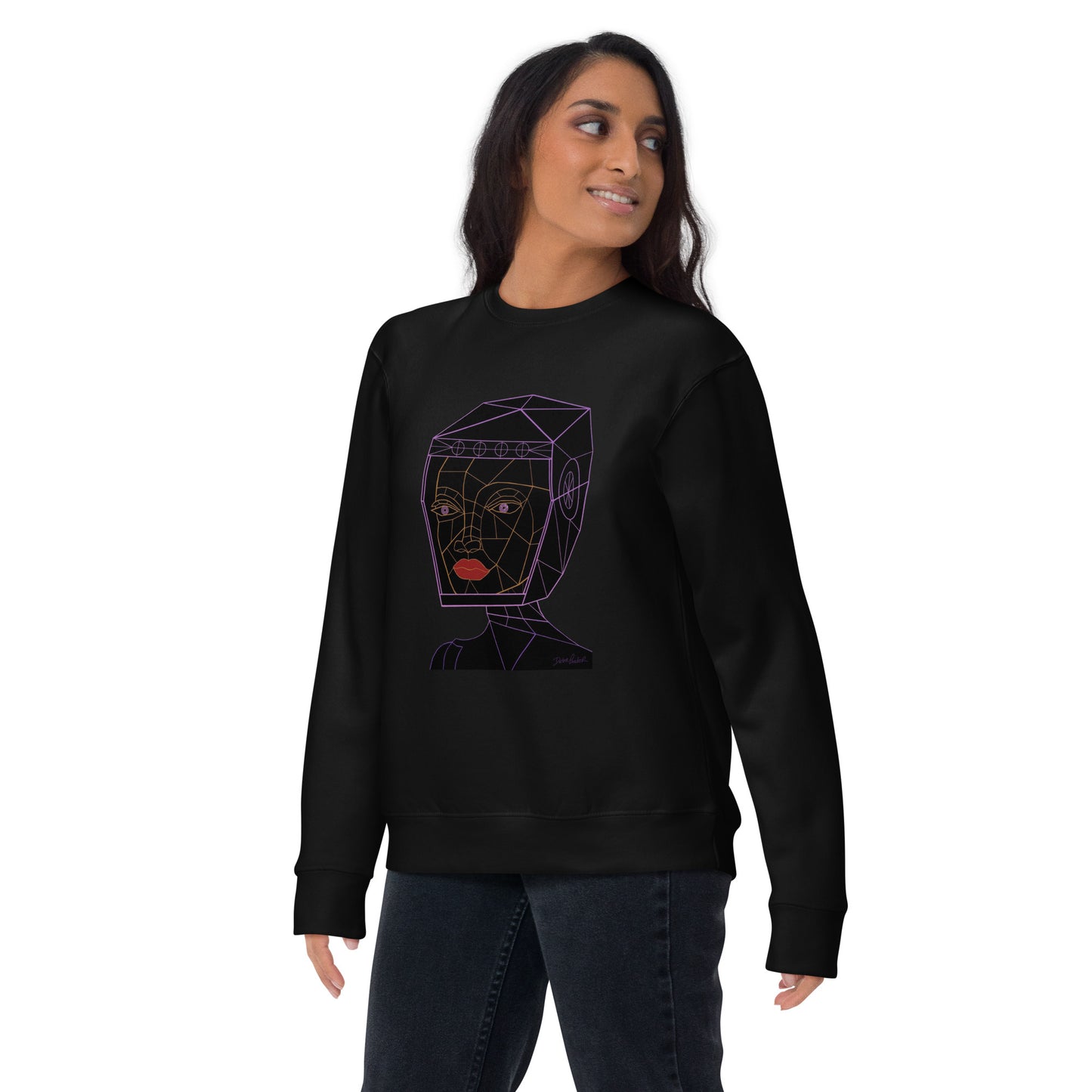 Afrobotica Bella Neon Unisex Premium Sweatshirt