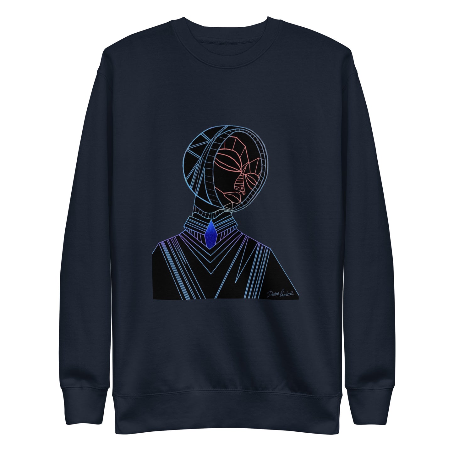 Afrobotica Melancholy Blue Unisex Premium Sweatshirt