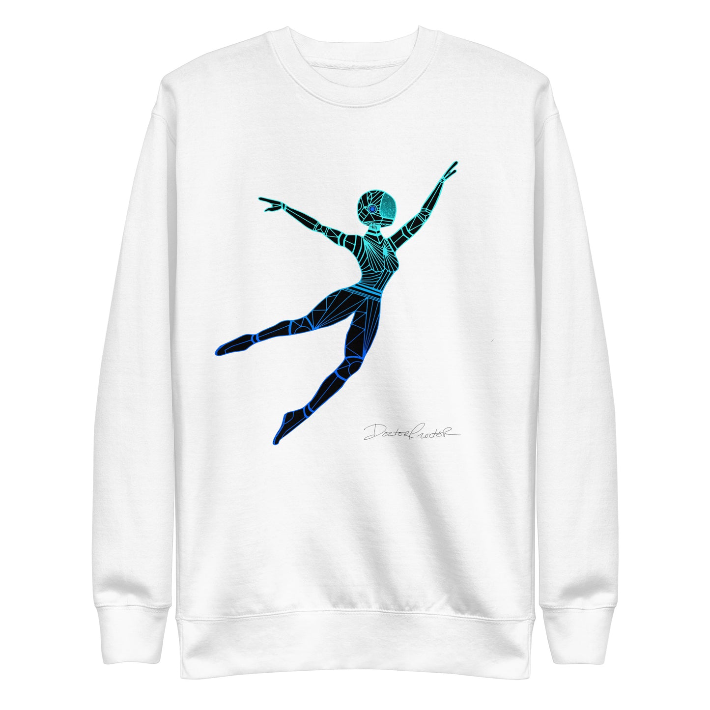 Afrobotica Leap Blue Unisex Premium Sweatshirt