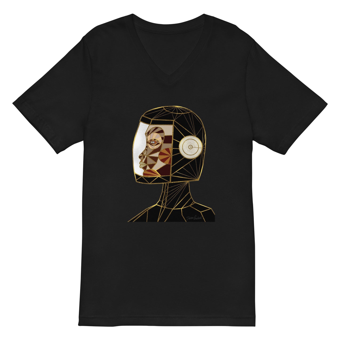 Afrobotica Native Earth Unisex Short Sleeve V-Neck T-Shirt