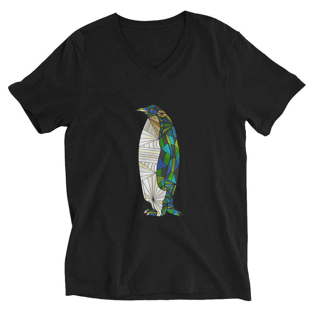 Antartic Serenity Unisex Short Sleeve V-Neck T-Shirt